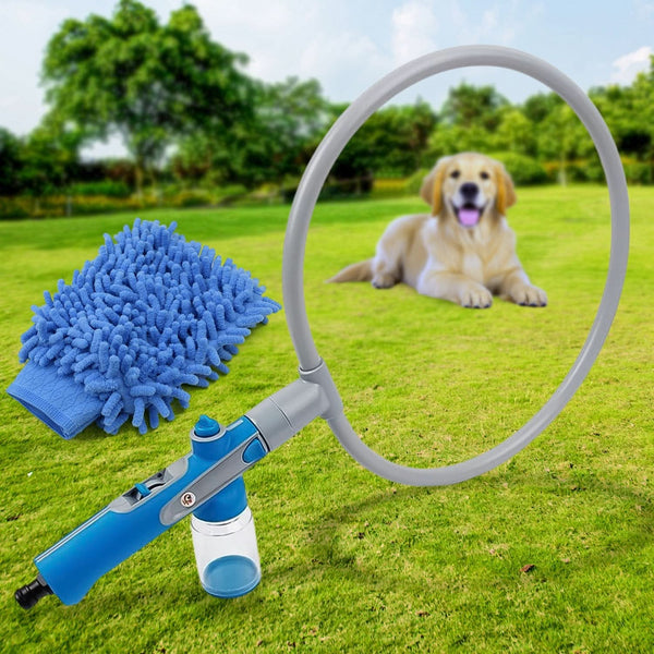 Dog & Cat Bath Massager Shower Sprayer with Microfiber Glove (1 Set)