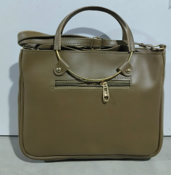 Elegant Tan Handbag with Floral Design (Brown, TPT) NATIONALBAGS & BELTS