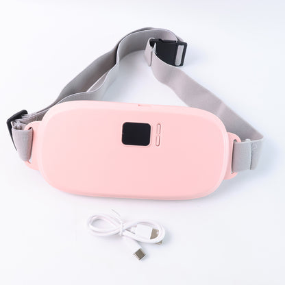 Rechargeable Smart Warm Palace Belt With Heating and vibrating Relieve Period Cramp Pain Menstrual Waist Belt for Cramp Period Care (1 Pc)