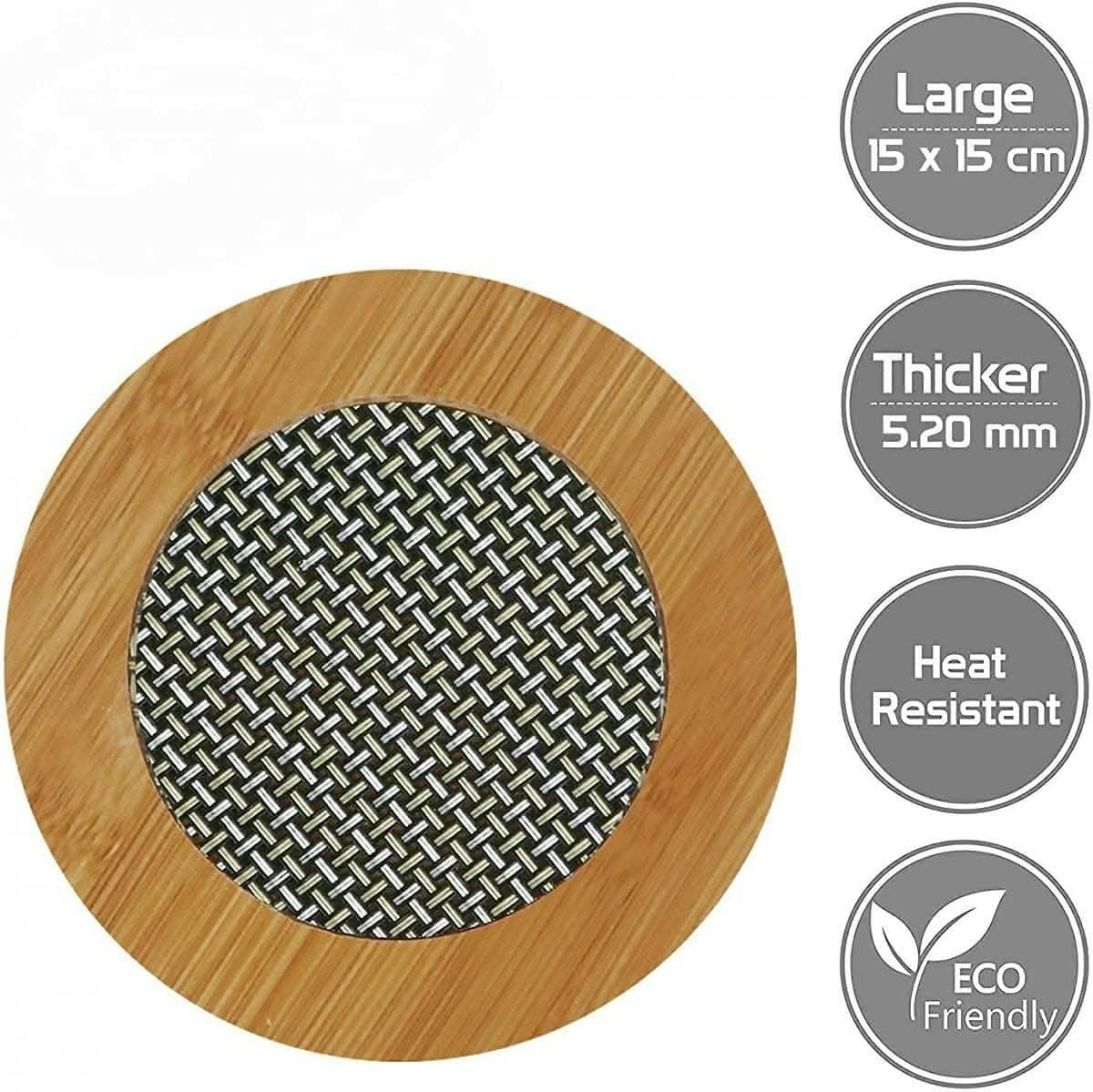 Big Size Wooden Round Shape Pot Heat Pad - HalfPe
