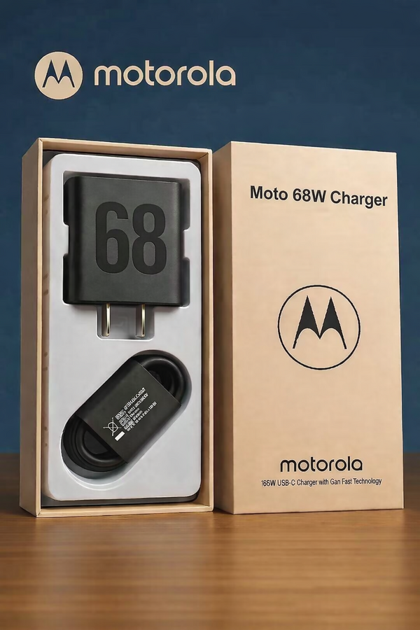 Motorola TurboPower 3.0 USB-C 68W Fast Charger with Type-C to Type-C Cable – Universal Voltage Wall Adapter KARTHIKEYA ELECTRONICS