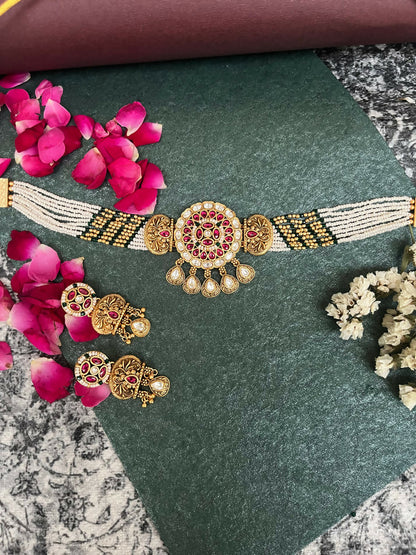 Royal Rajwadi neck choker Set