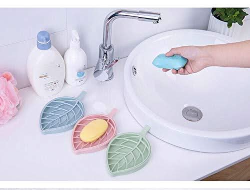 Leaf Shape Dish Bathroom Soap Holder (4 pcs)