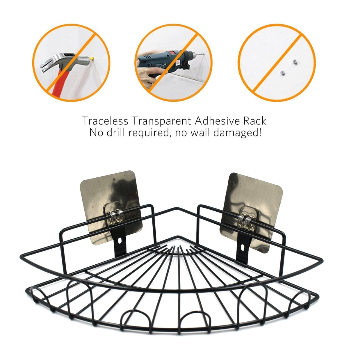 1 Pc Shower Caddy Corner For Holding And Storing Various Household Stuffs And Items Etc.
