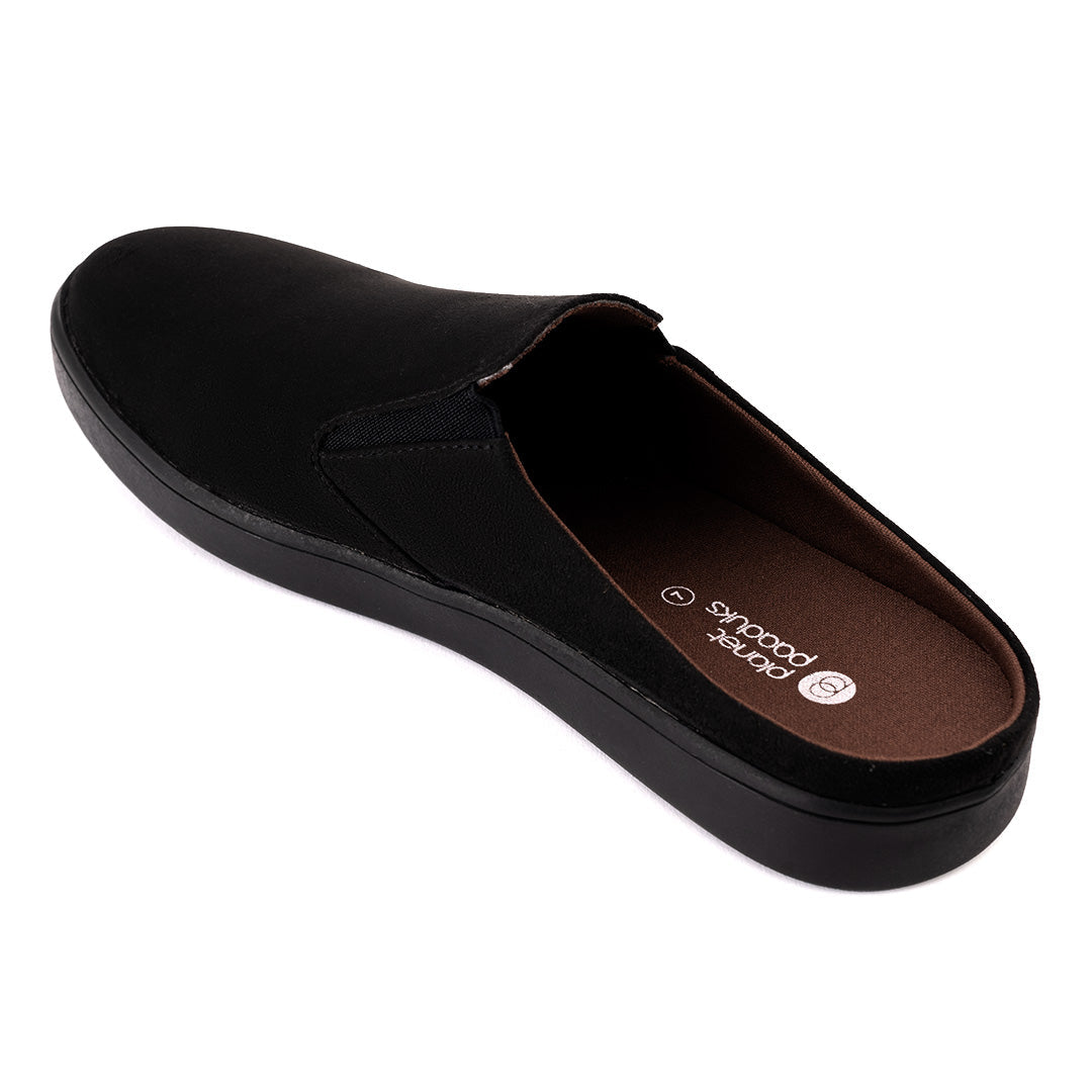 Nest Mules Vegan Suede Black Men Slip-ons Planet Paaduks