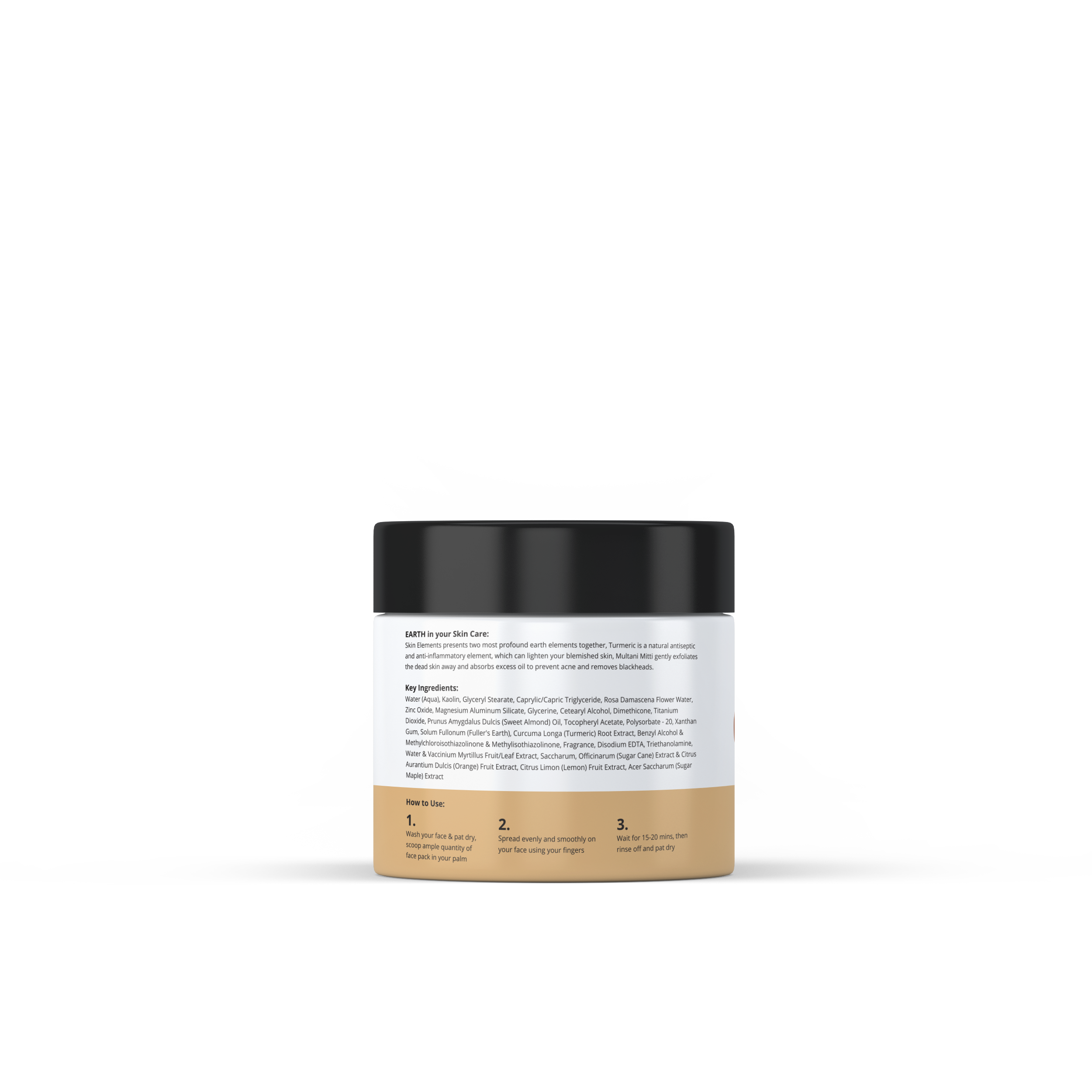 Skin Elements Turmeric (Haldi) & Multani Mitti Face Mask Pack | Ubtan Face Pack | Acne & Blackheads removal