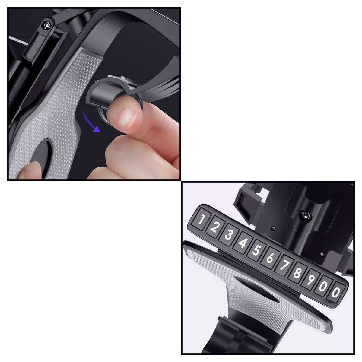 Car Mobile Holder with 360 Degree Rotation One-Hand Operation for Dashboard HP DD