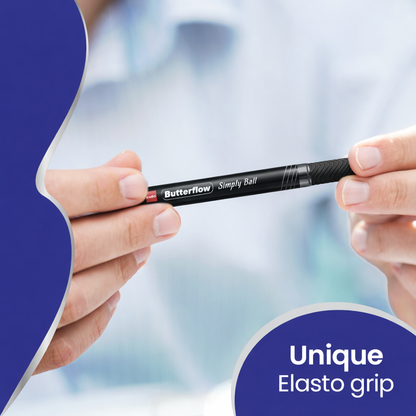Cello Butterflow Ball Pen Black Ink | Smooth Writing | Pack of 10 HalfPe - FW -TPT