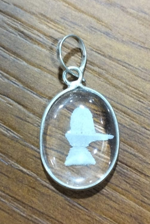 Spatika Shivalingam Pendant for Men and Women Spiritual Locket Brings Positive Energy, Peace & Prosperity