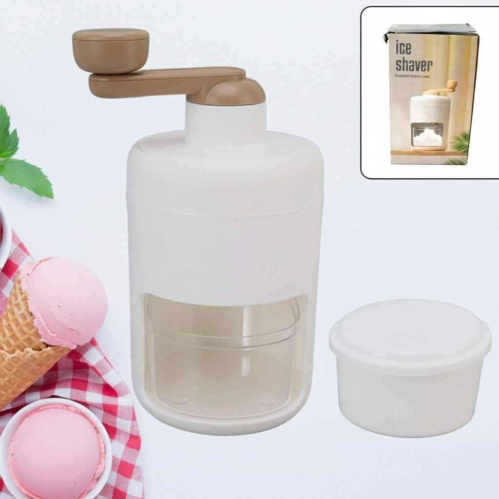 Portable Gola Maker Ice Crusher And Shaved Ice Machine Hand Shaved Ice Machine Manual Fruit Smoothie Machine Mini Household Ice Shaver Small Ice Crusher