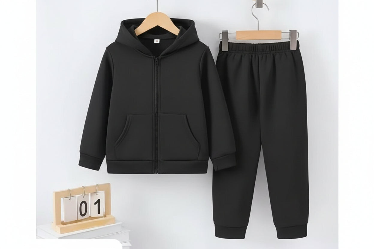 Soft Cotton Hoodie & Jogger Set for Kids Luck Fashion
