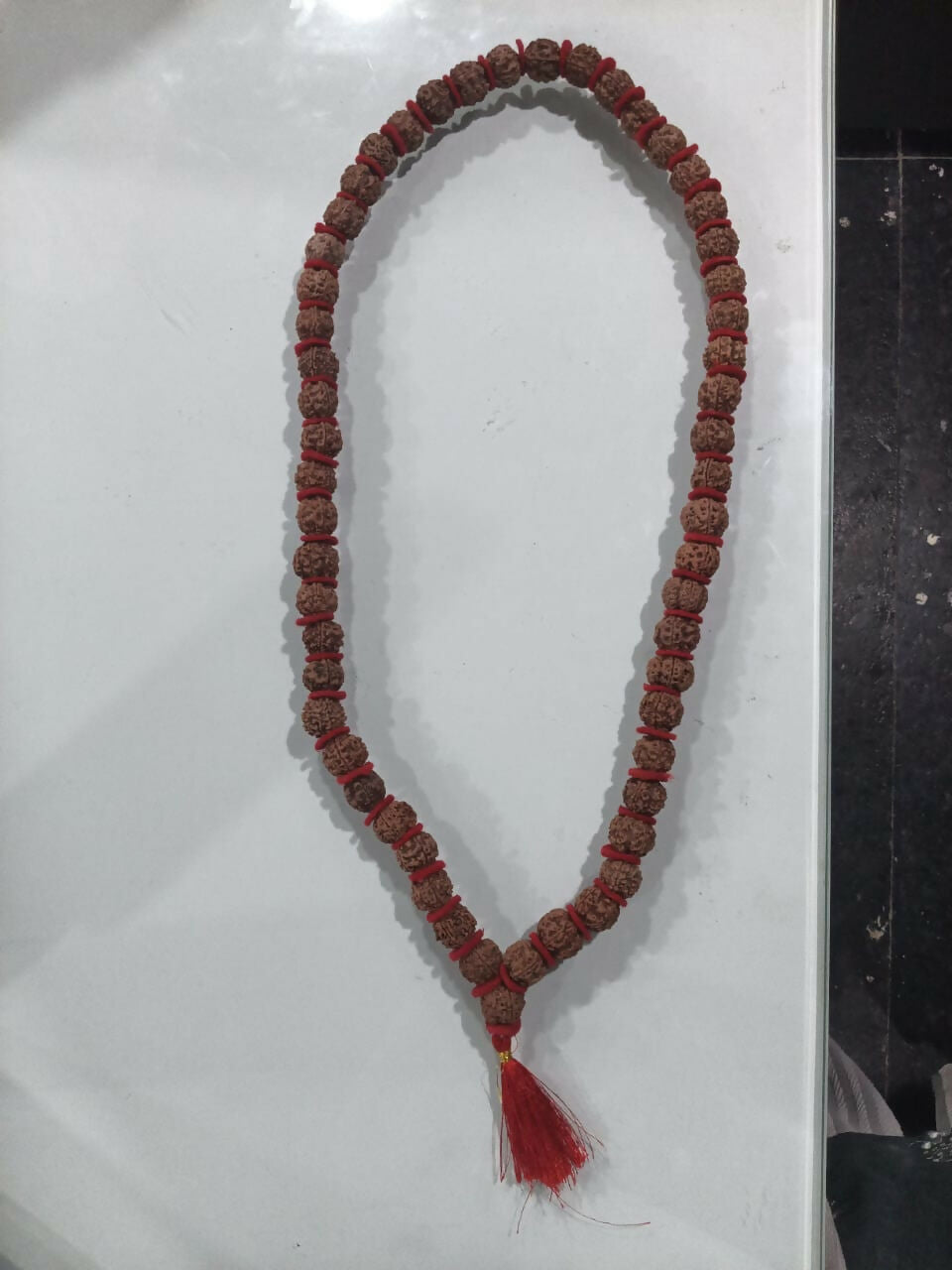 Rudraksha Kantha Mala 54 Beads – Natural Sacred Bead Short Mala for Prayer & Daily Wear