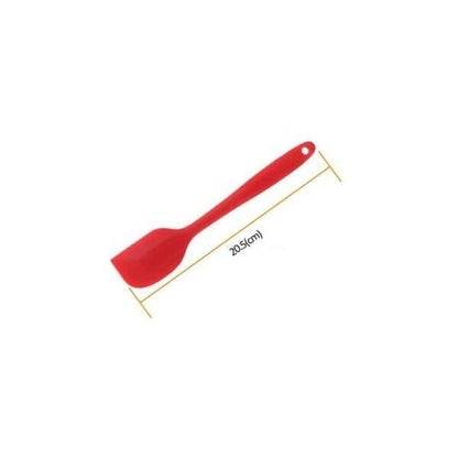 P-Plus International Silicone Non-Stick Heat Resistant Kitchen Utensil| Spatula Spoon (RED - Pack of 2 - Big + Small ) - HalfPe