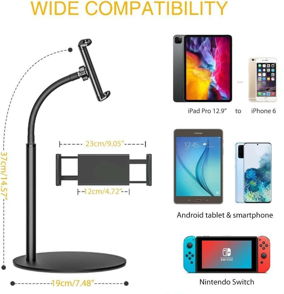 GADGETSWEAR Desktop Tablet Holder, Mobile Phone Stand, Tablet Stand, Mobile Holder, Adjustable & Foldable Mobile Stand - HalfPe