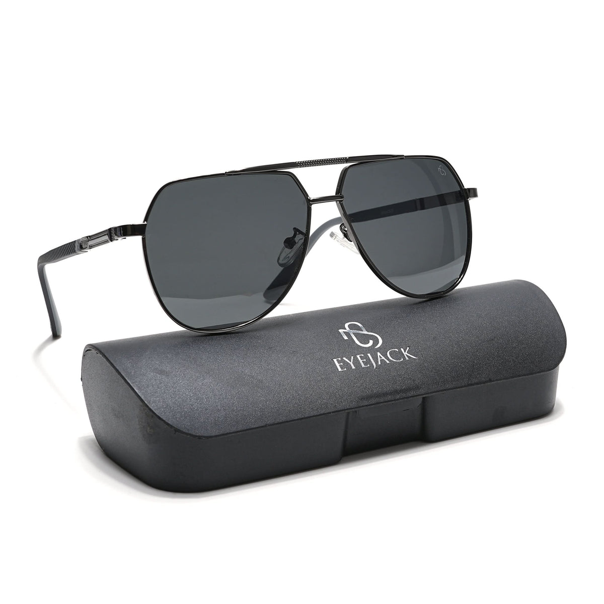 Eyejack Grey Aviator Sunglasses for Men and Women - view 8