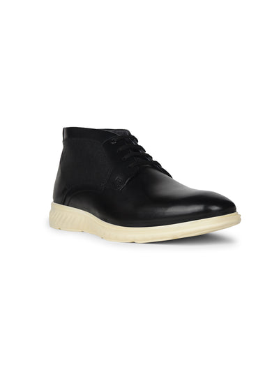 Bata Men Black Casual Ankle Length Lace-up Boots - Black - View 1