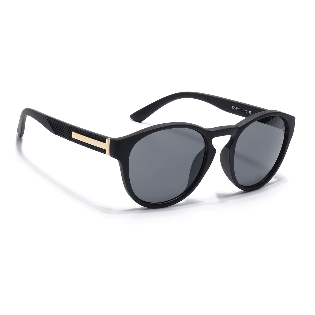Eyejack Black Round Sunglasses for Men and Women - Style 1047 - view 2