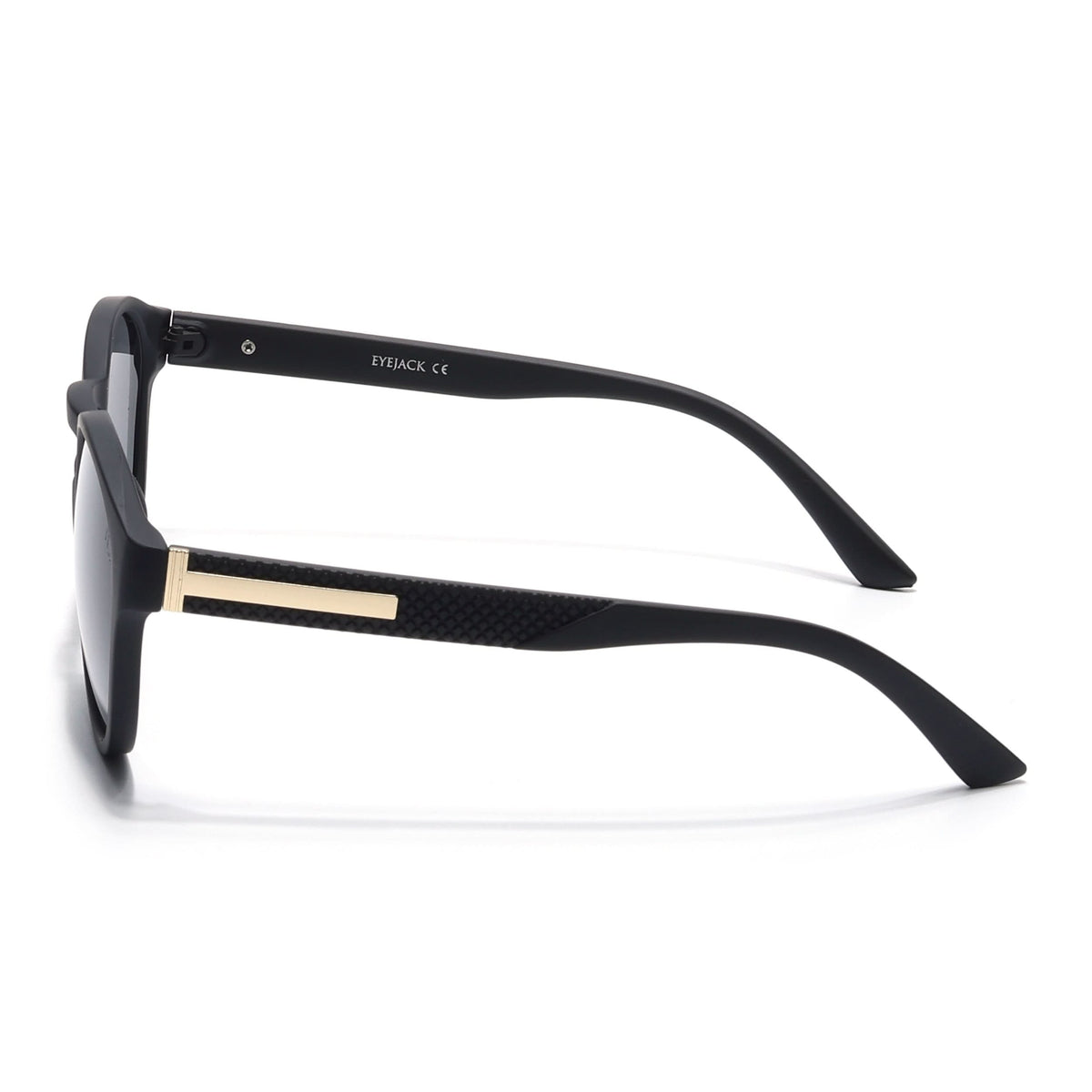 Eyejack Black Round Sunglasses for Men and Women - Style 1047 - view 7