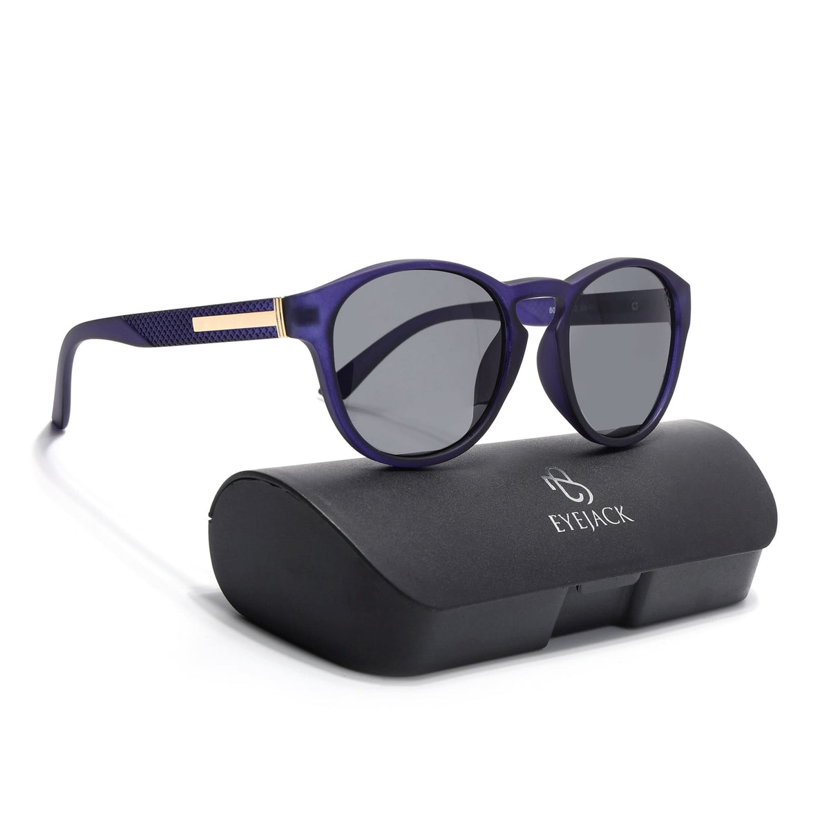 Eyejack Blue Round Sunglasses for Men and Women - Style 1048 - view 8