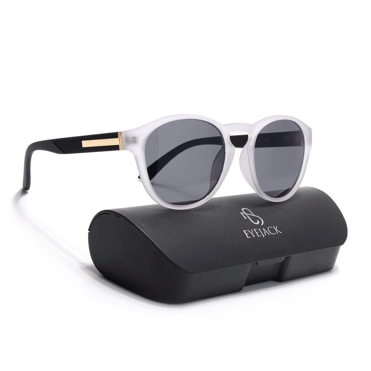 Eyejack Grey Round Sunglasses for Men and Women - view 8