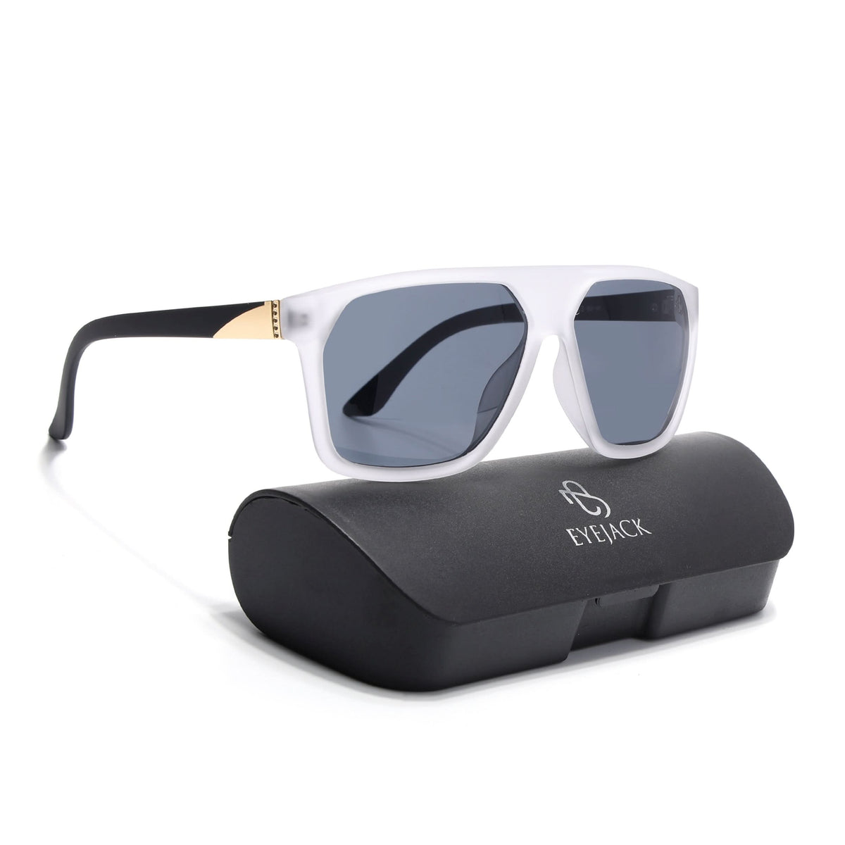 Eyejack Grey Wayfarer Sunglasses for Men and Women - Style 1052 - view 8
