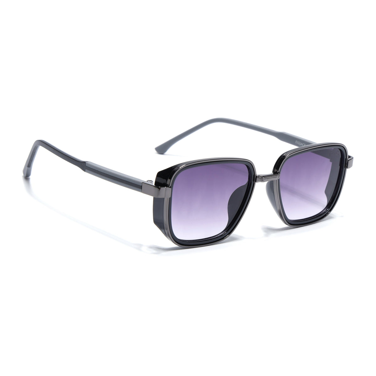 Eyejack Dark Grey Square Sunglasses for Men and Women - view 1