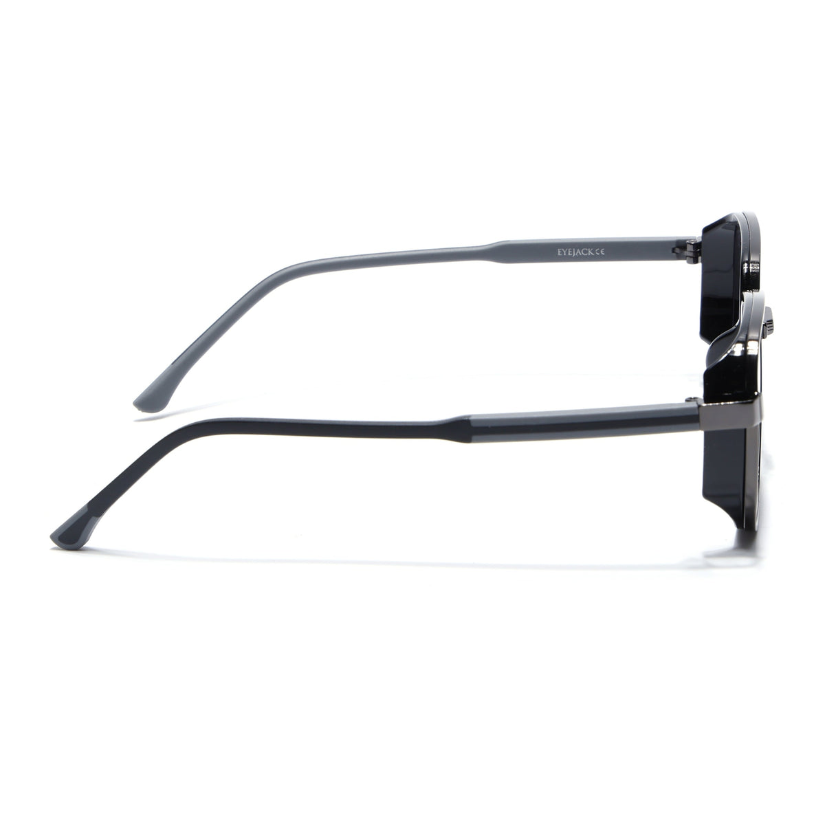 Eyejack Dark Grey Square Sunglasses for Men and Women - view 5