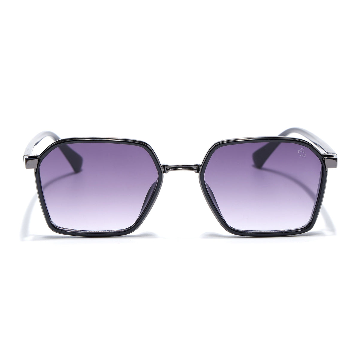Eyejack Dark Grey Hexagonal Sunglasses for Men and Women - view 4