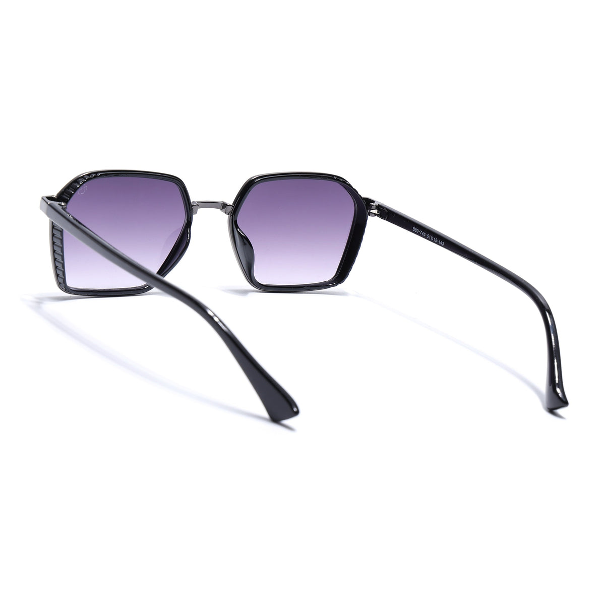 Eyejack Dark Grey Hexagonal Sunglasses for Men and Women - view 6