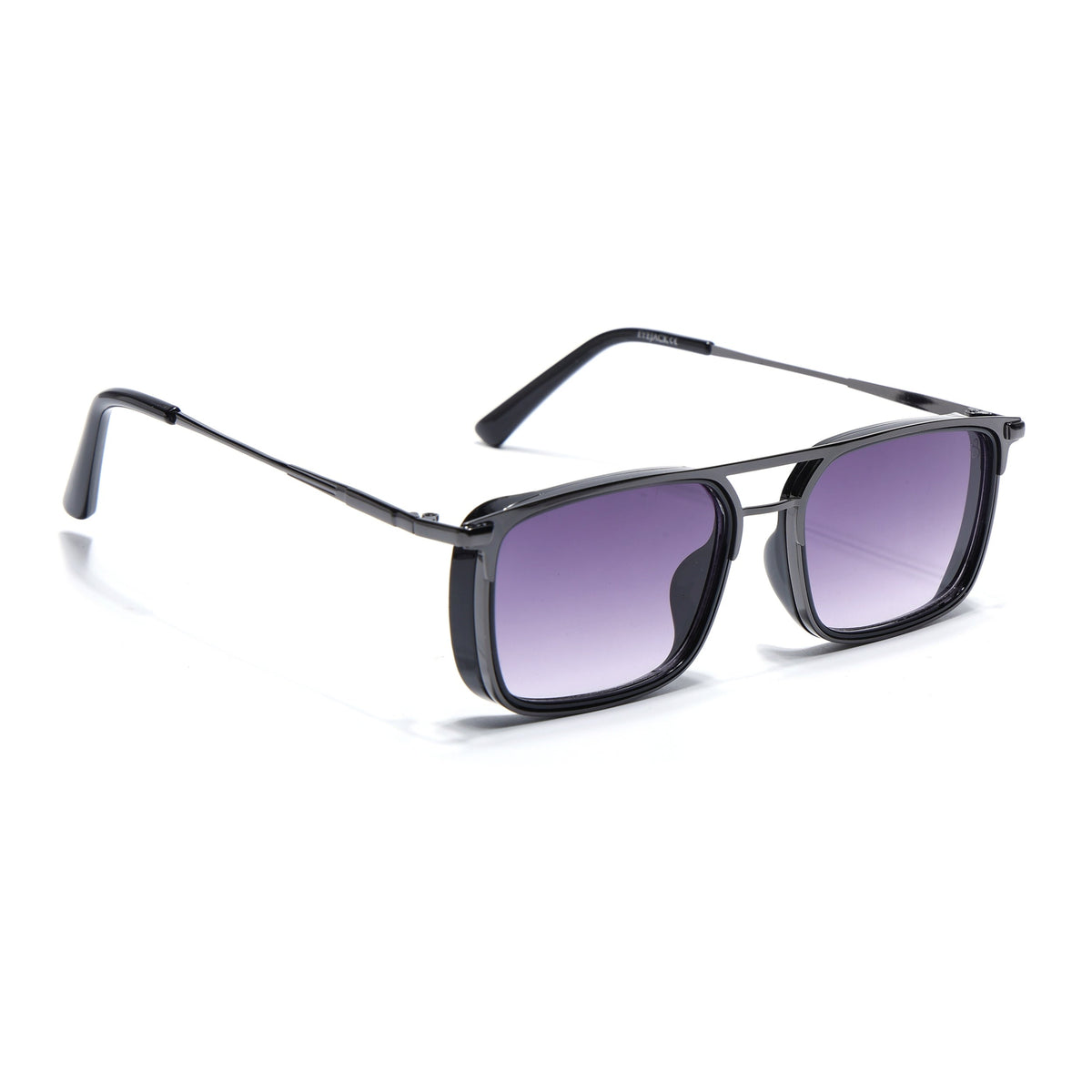 Eyejack Dark Grey Rectangle Sunglasses for Men and Women - view 2