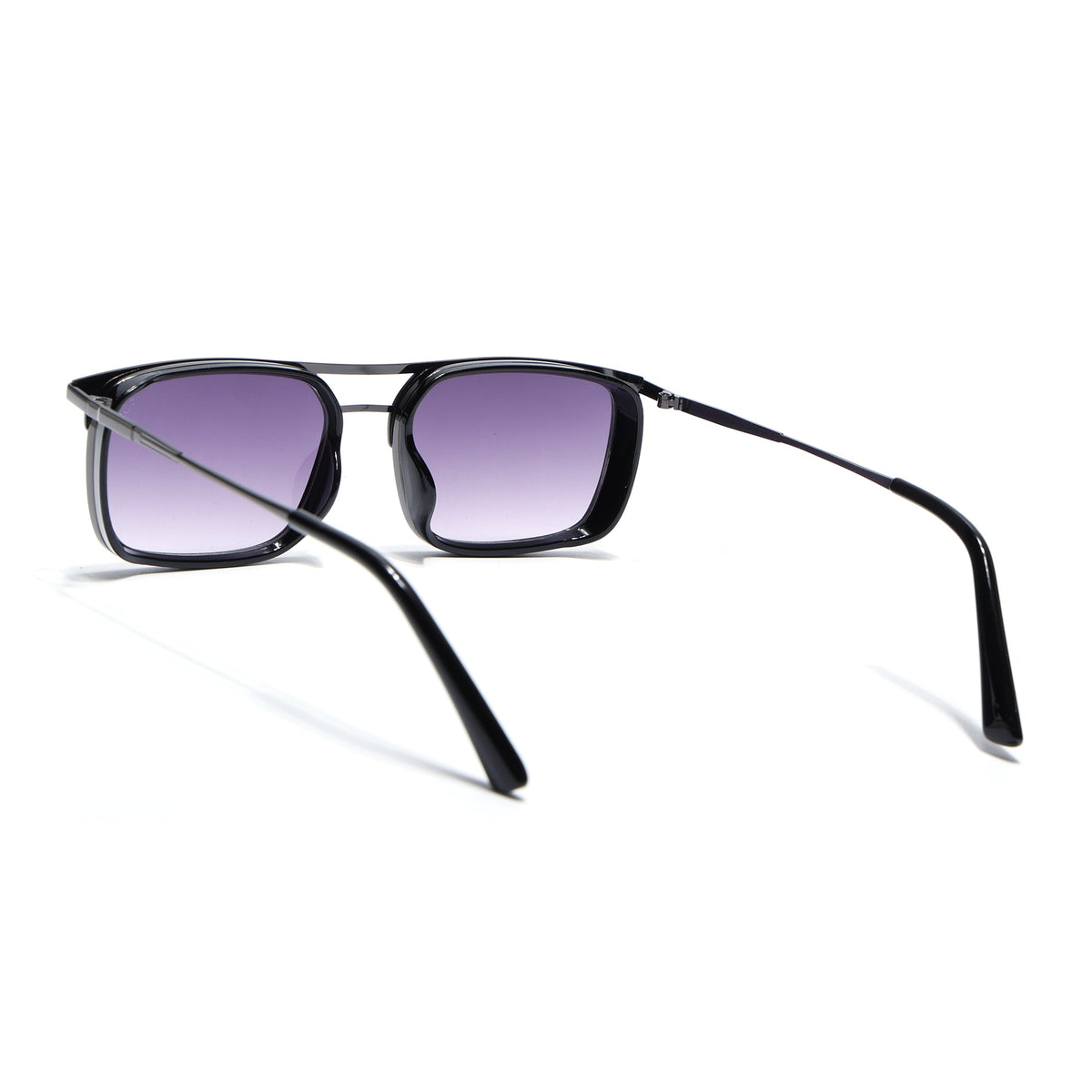 Eyejack Dark Grey Rectangle Sunglasses for Men and Women - view 6
