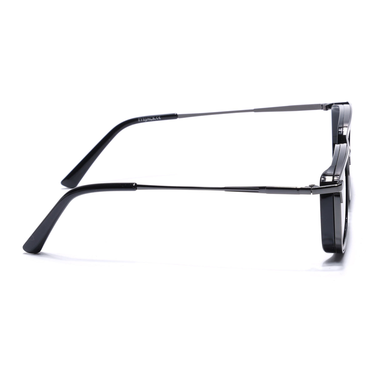 Eyejack Dark Grey Rectangle Sunglasses for Men and Women - view 7