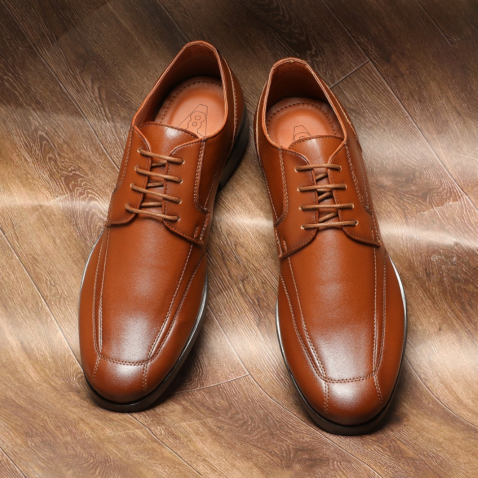 The Zalio Tan Men Formal Bicycle Cut Derby V8 By Ruosh