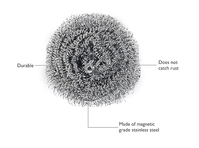 Exo Safai Steel Scrubber Scrub Pad Stainless Steel Scrub (Small, Pack of 12)