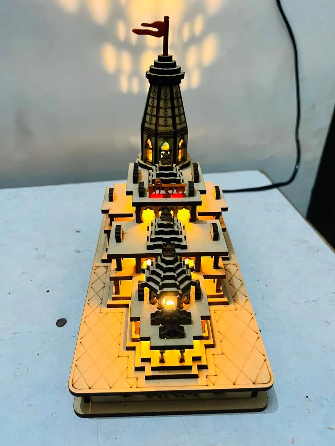 Shri Ram Ayodhya Mandir Exclusive 3D Wooden Janmabhoomi Temple Santarms