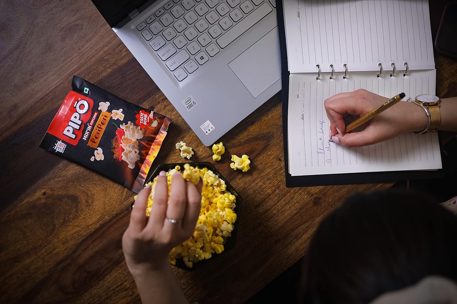 PIPO Mix'in Instant Popcorn Combo Pack of 2 (60 g Each) | Peri Peri & Cheese Burst Flavours | Taste Bomb Inside | Quick & Easy Snack | Vegetarian | Pouch Pack HalfPe