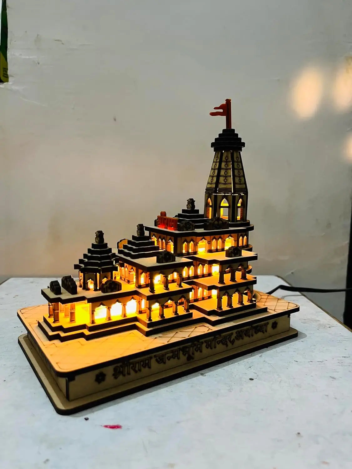 Shri Ram Ayodhya Mandir Exclusive 3D Wooden Janmabhoomi Temple Santarms