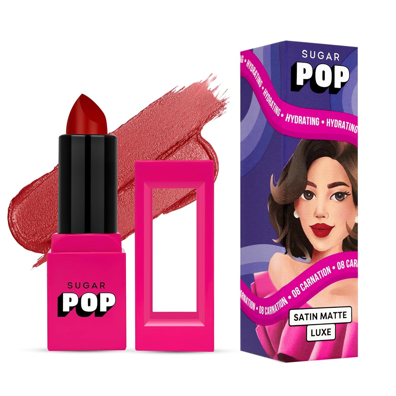 SUGAR SUGAR POP Satin Matte Luxe 08 Carnation 3Gm (349)