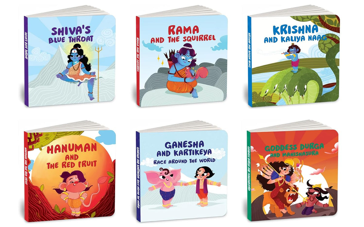 Tales of Hindu Gods and Goddesses: A boxset of 6 Illustrated Board Books: Ganesha, Hanuman, Krishna, Shiva, Durga and Rama