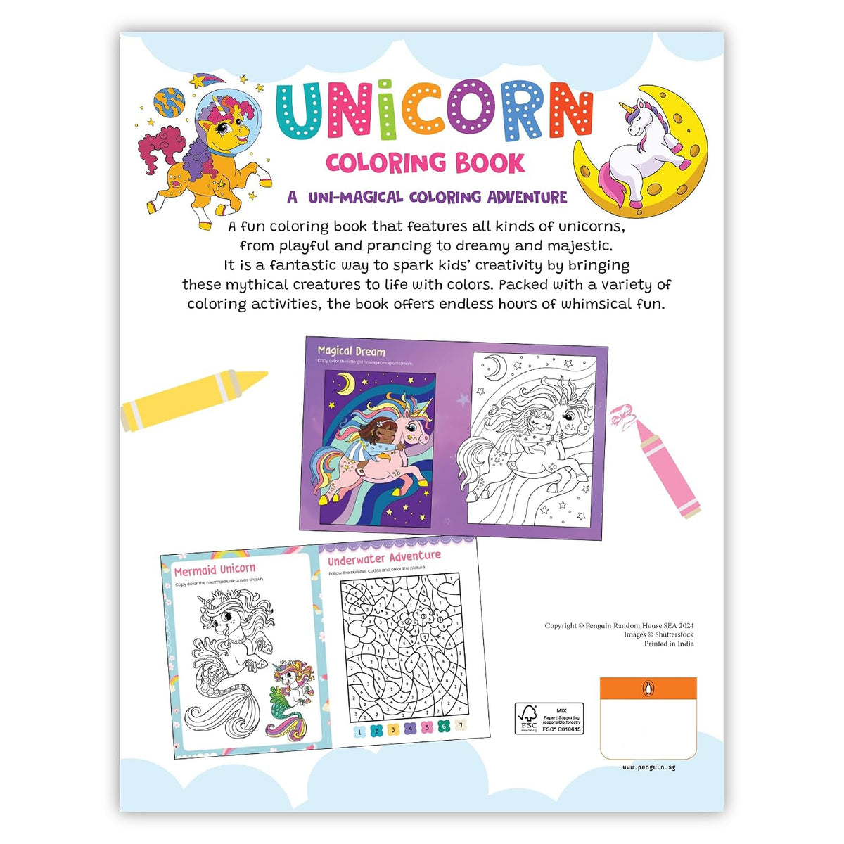 Kids Coloring Book: Unicorn