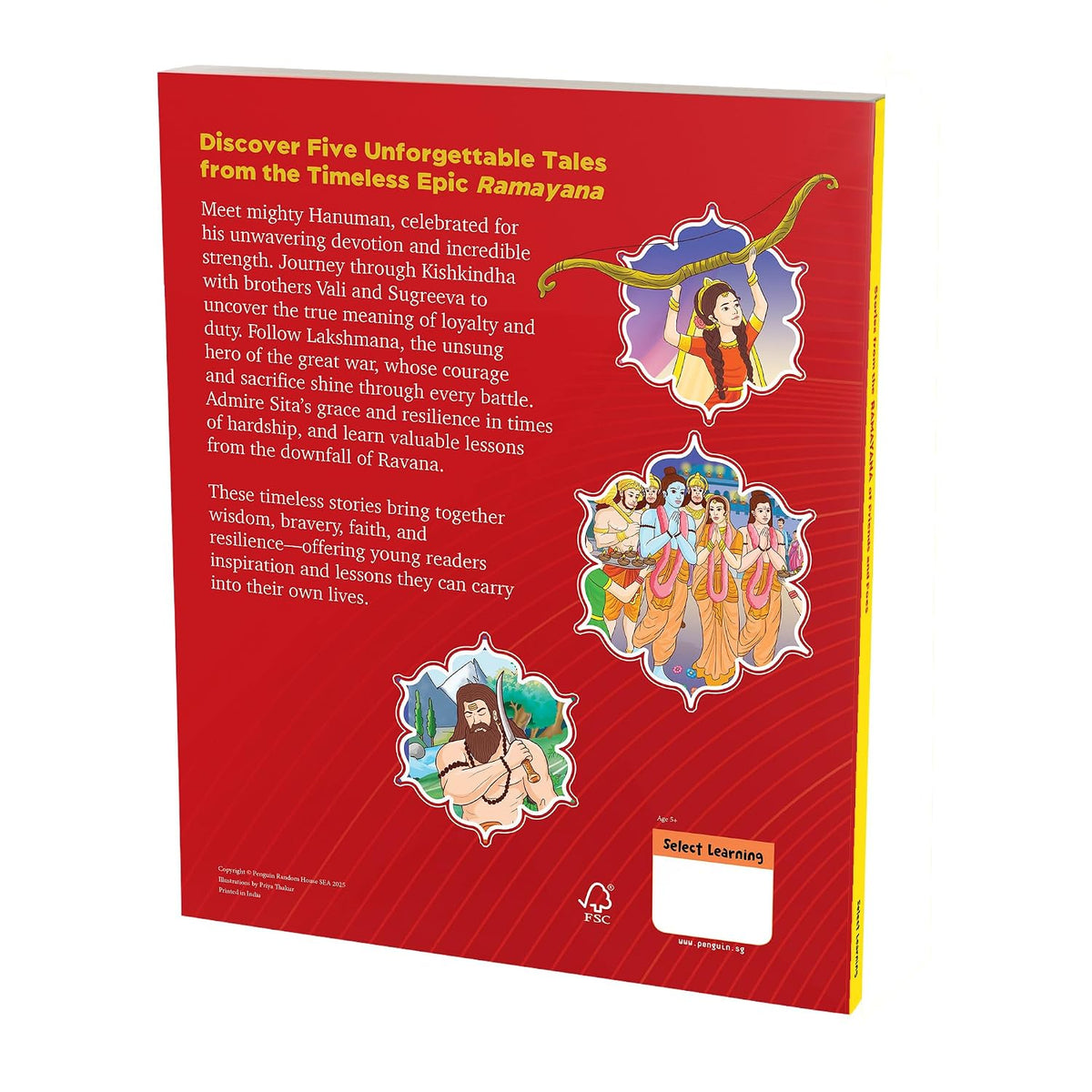 Stories from the Ramayana - of Friends and Foes: 5 Illustrated Tales of Hanuman, Rama, Sita, Lakshmana, and Ravana