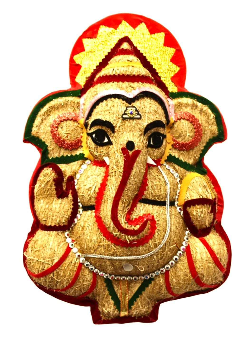 Ottiveru Ganapati Handmade Ganesha Wall Hanging Idol for Pooja and Gifting
