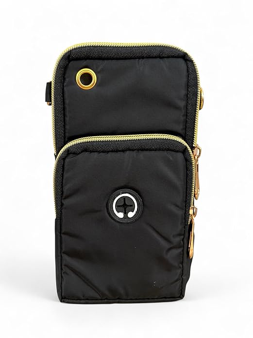 Buddy Cares Korean Crossbody Bag for Women – Lightweight Shoulder Handbag with Gold Trim – Detail View