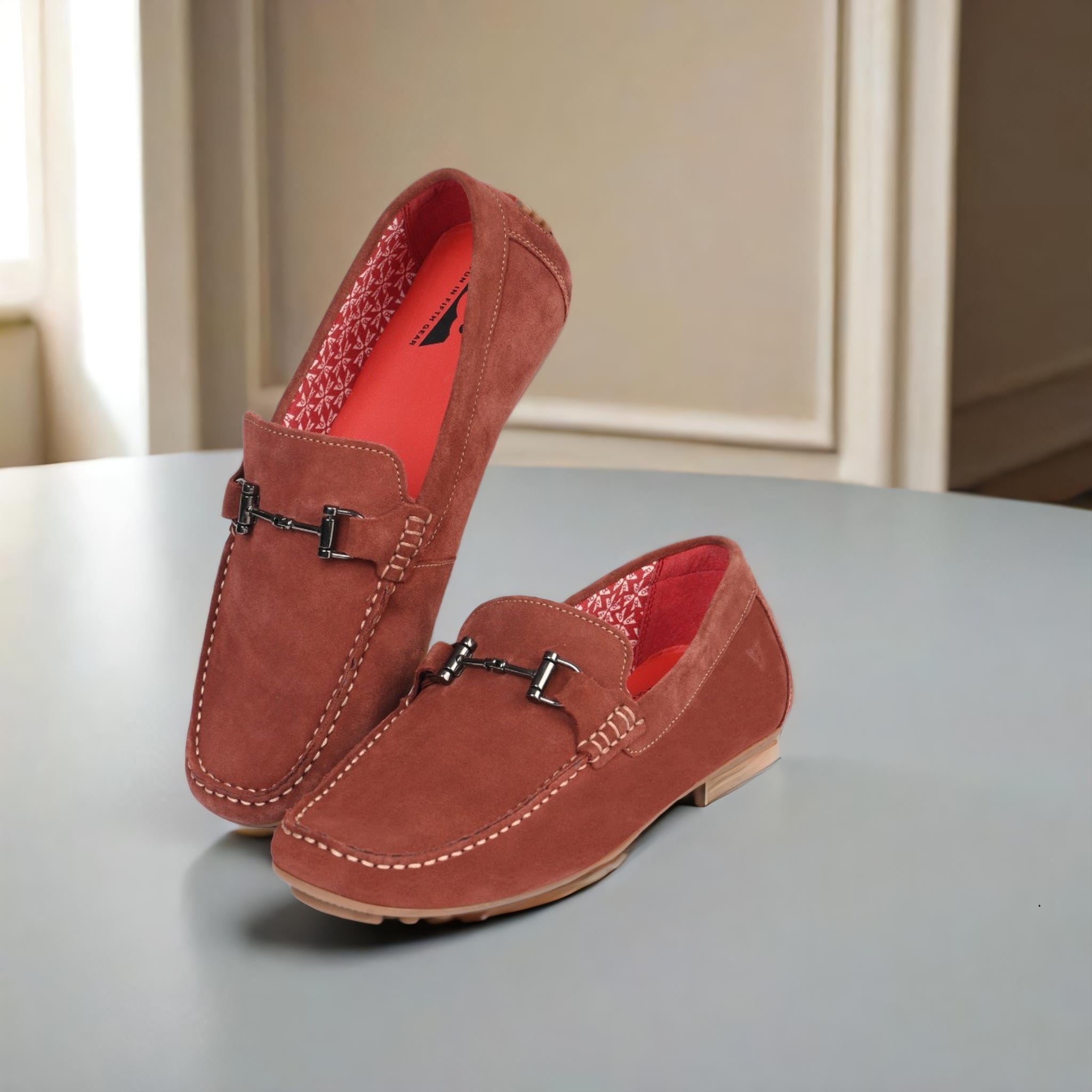 The Seti Tan Suede Men Casual Drivers V8 By Ruosh