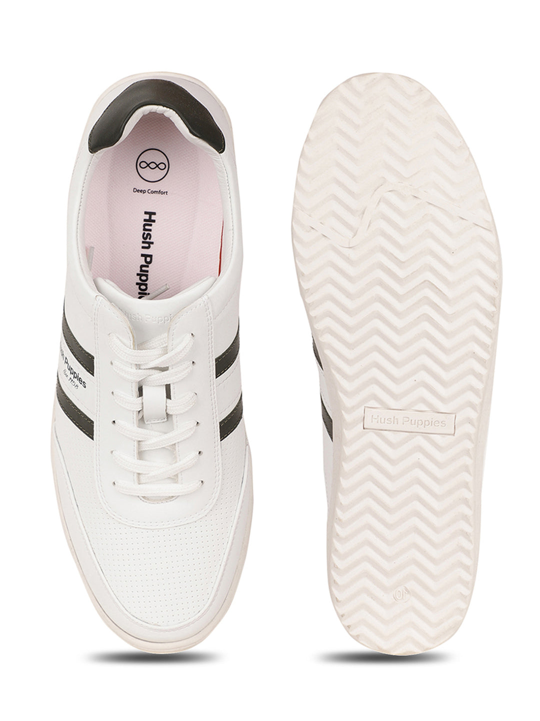 Hush Puppies Men White Casual Lace-up Sneaker - White - View 4