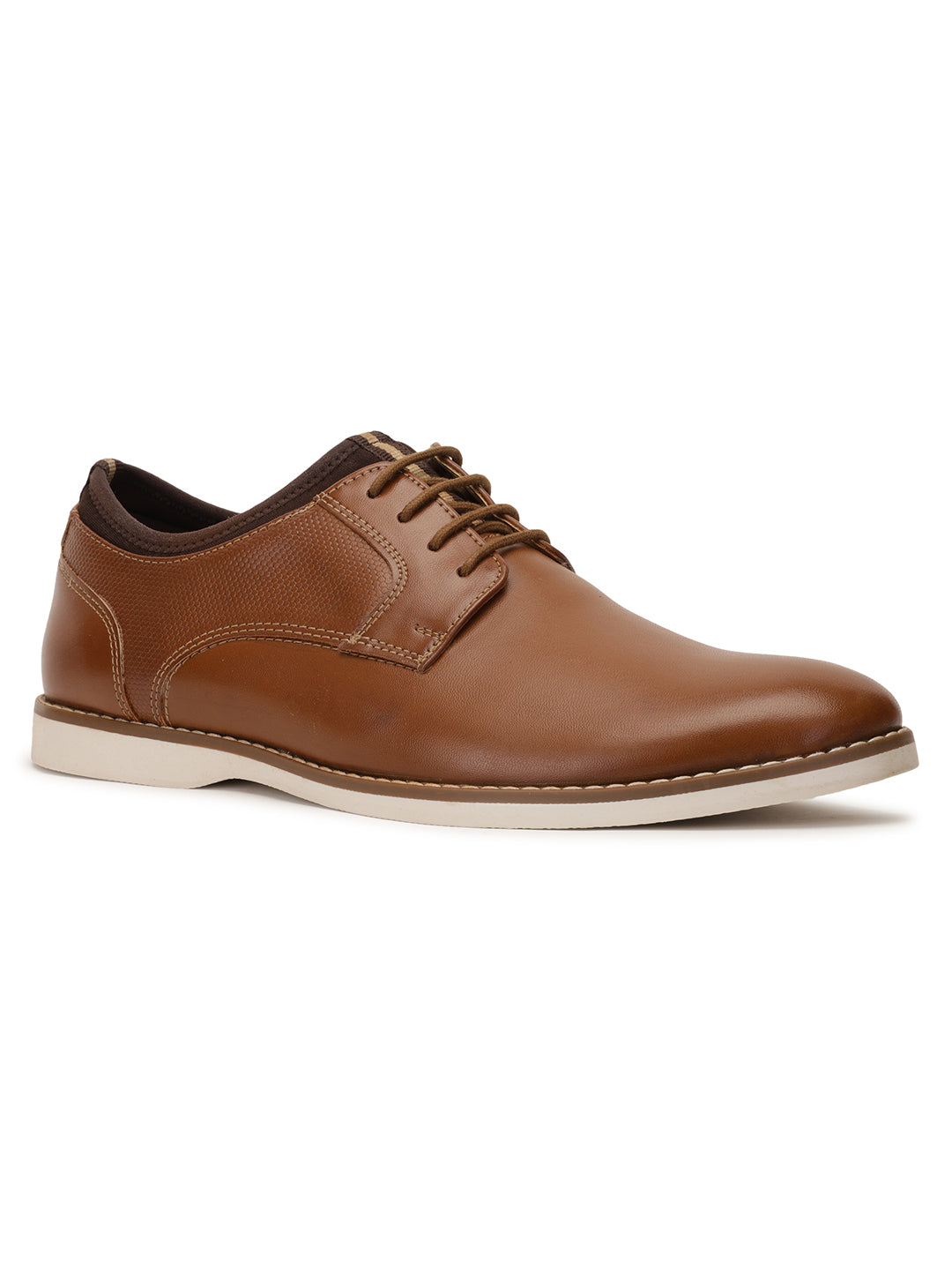 Bata Men Tan Casual Lace-up Derby Shoes - Tan - View 1