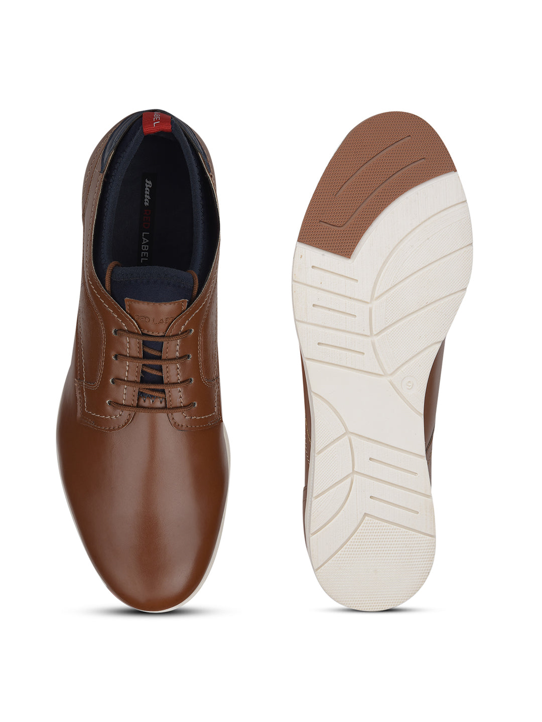 Bata Men Tan Formal Lace-up Derby Shoes - Tan - View 4
