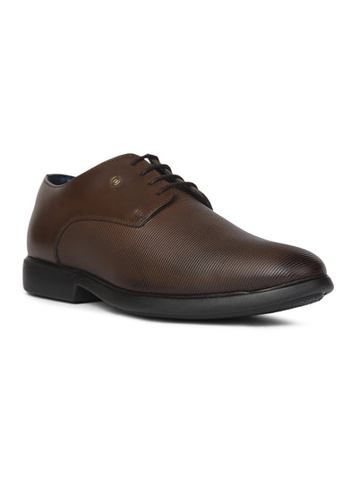 Bata Men Dark Brown Formal Lace-up Derby Shoes - Dark Brown - View 1