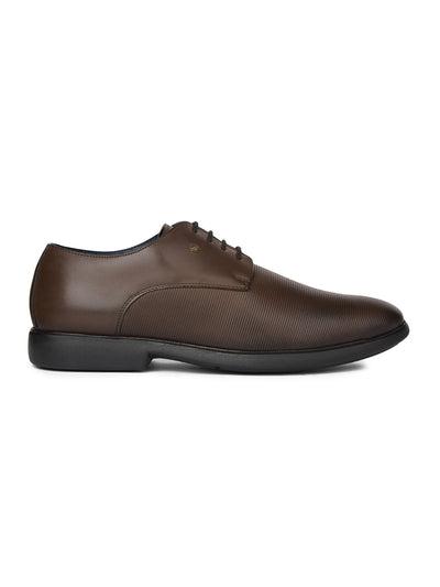 Bata Men Dark Brown Formal Lace-up Derby Shoes - Dark Brown - View 2