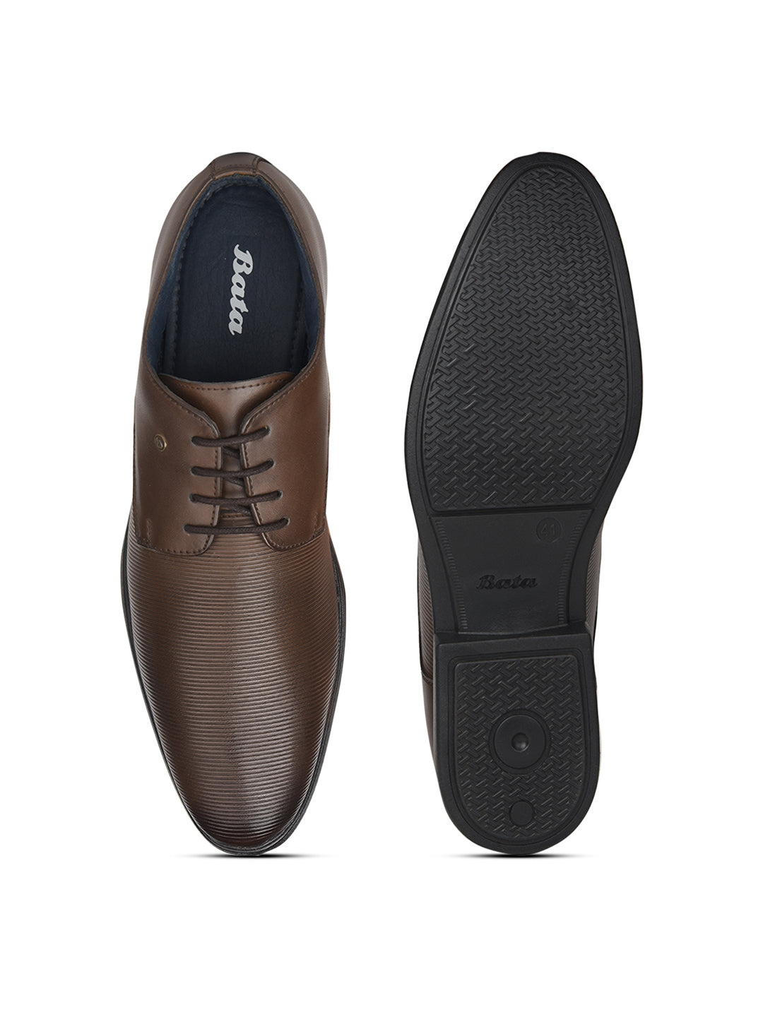 Bata Men Dark Brown Formal Lace-up Derby Shoes - Dark Brown - View 4